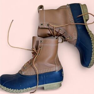 L.L. Bean Brown and Blue Winter Boots